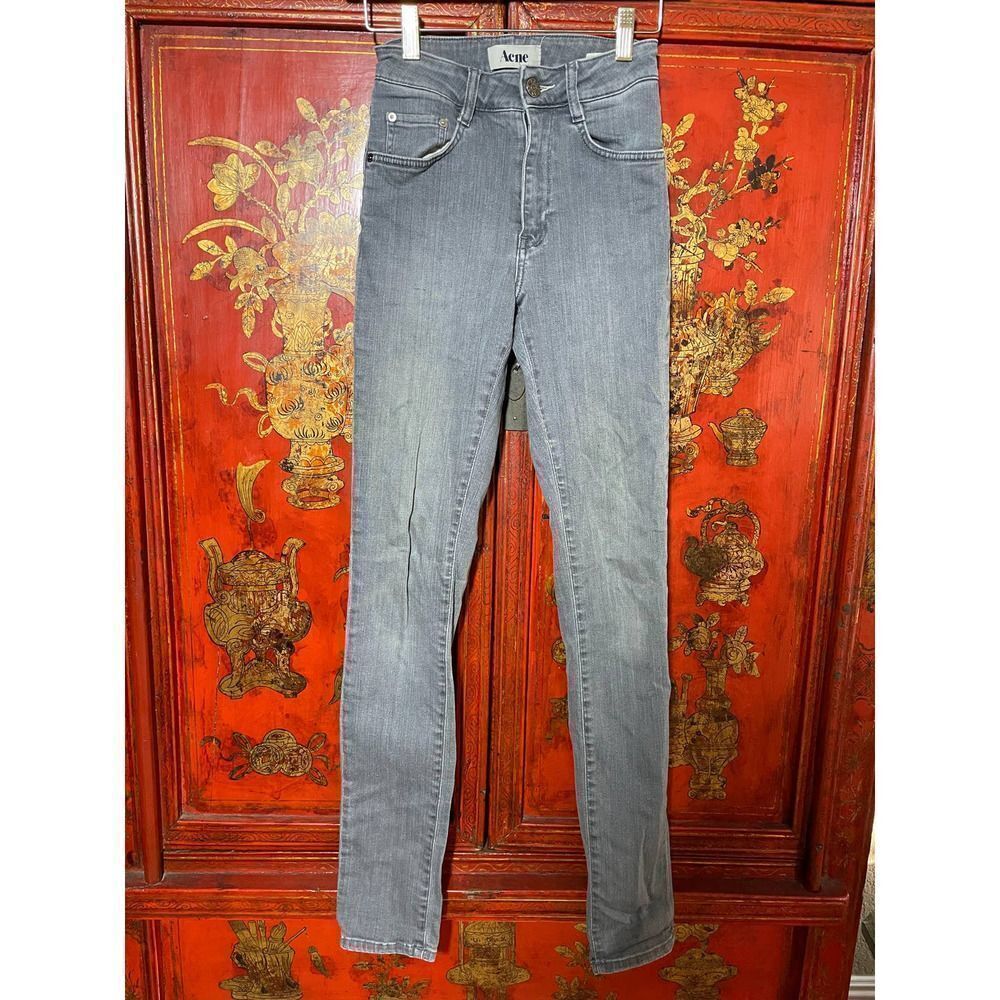 Acne Grey Needle Gemini Skinny Jeans - 25
